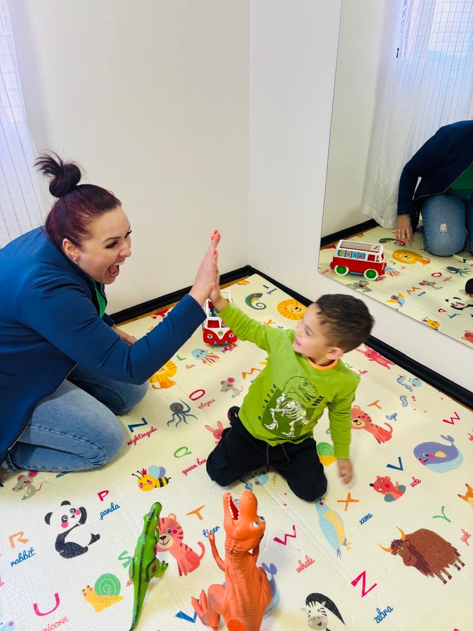 Sessão de psicomotricidade e fonoaudiologia